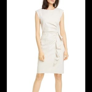 TAILORED BY REBECCA TAYLOR LINEN BLEND DRESS